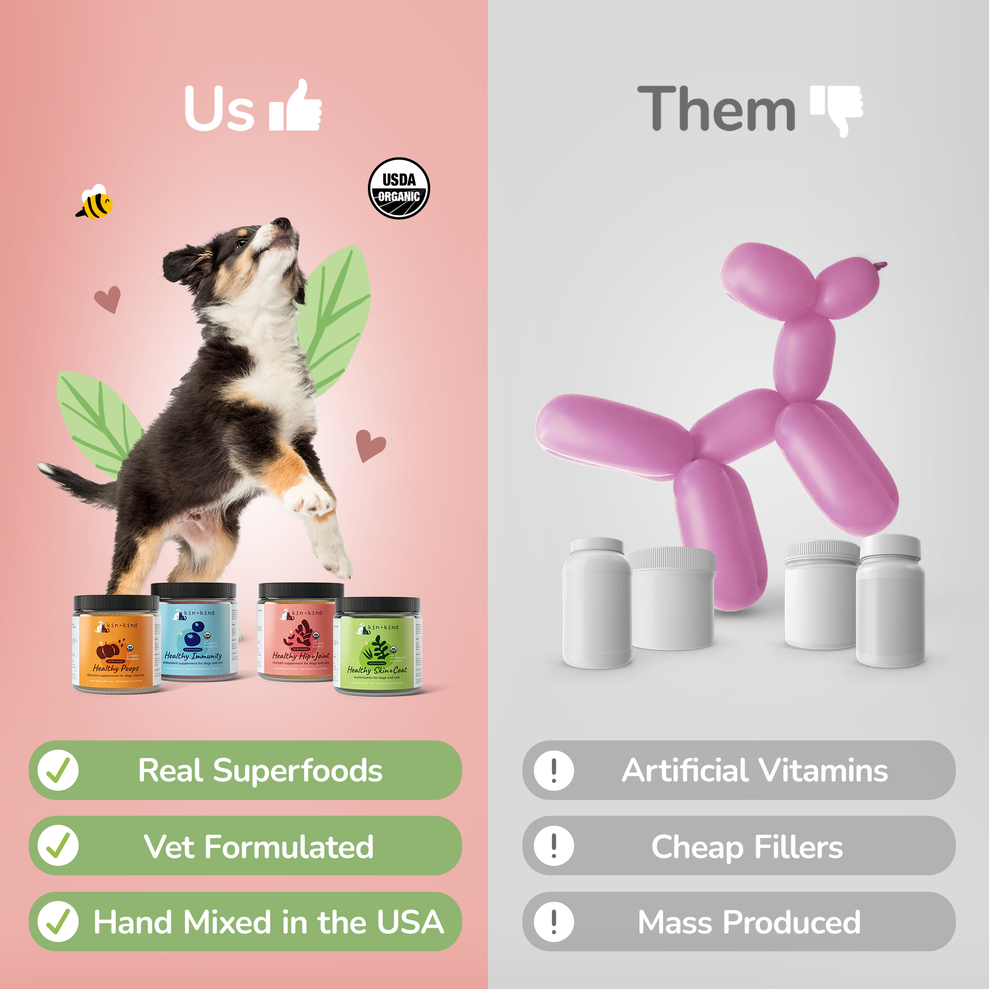 Organic Healthy Skin & Coat Supplement