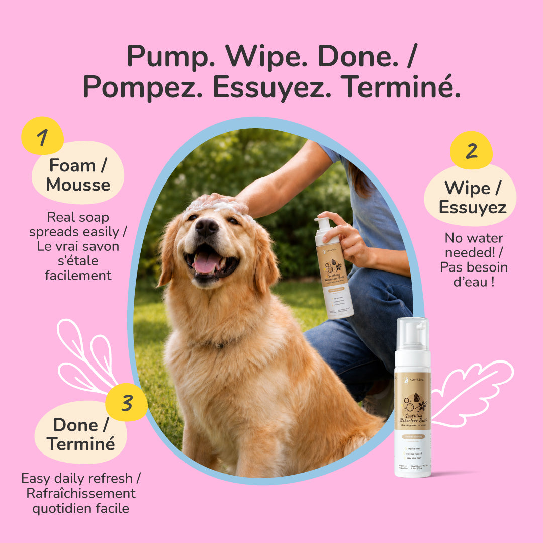 Soothing Almond+Vanilla Waterless Bath for Dogs