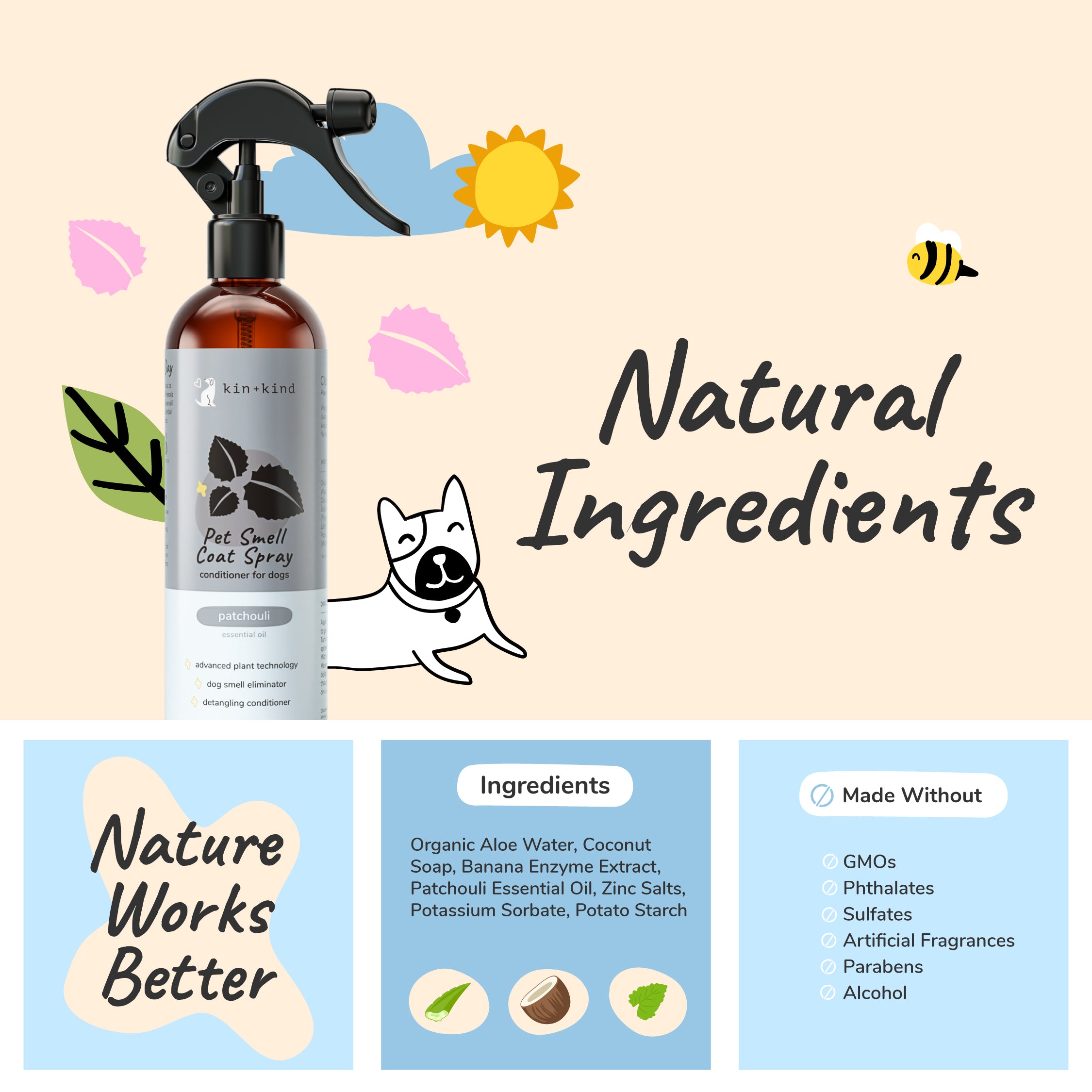 Patchouli Coat Spray for Dog Smells