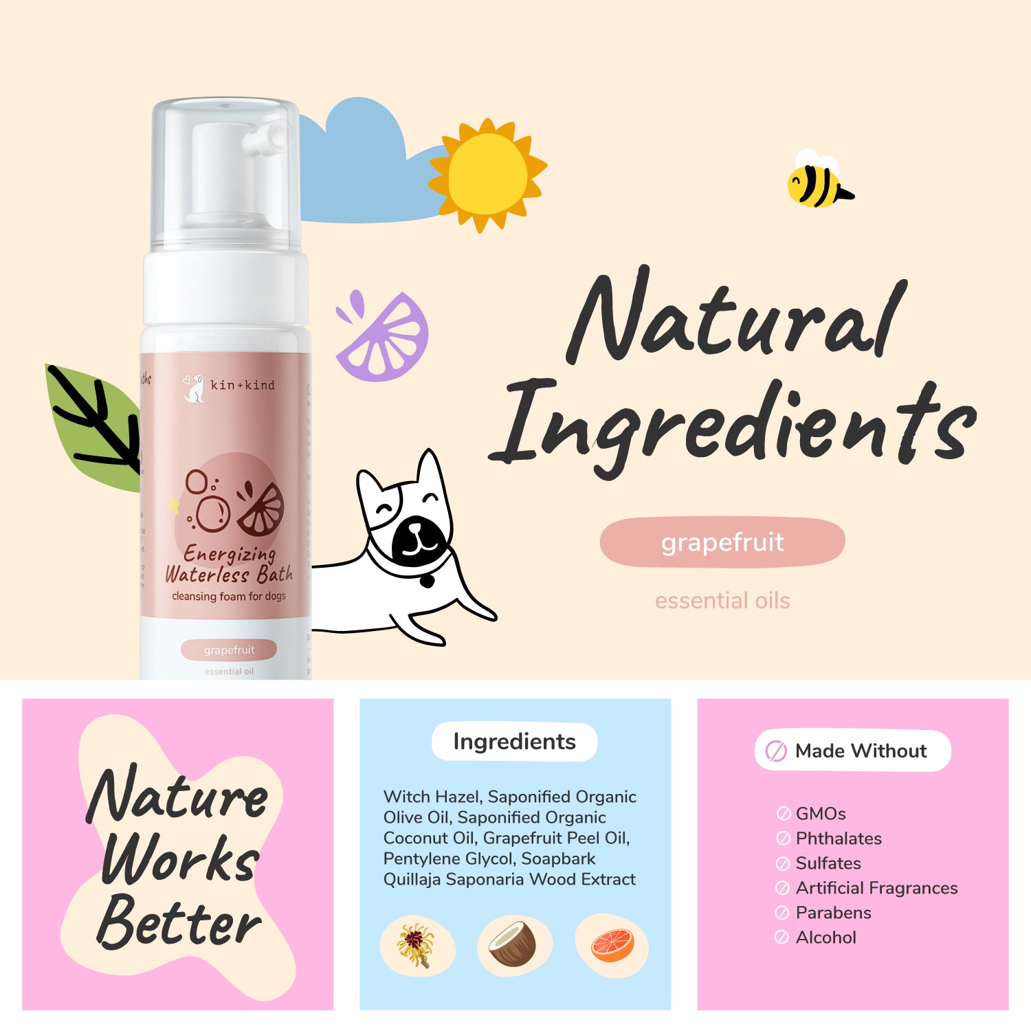 Energizing Grapefruit Waterless Bath for Dogs