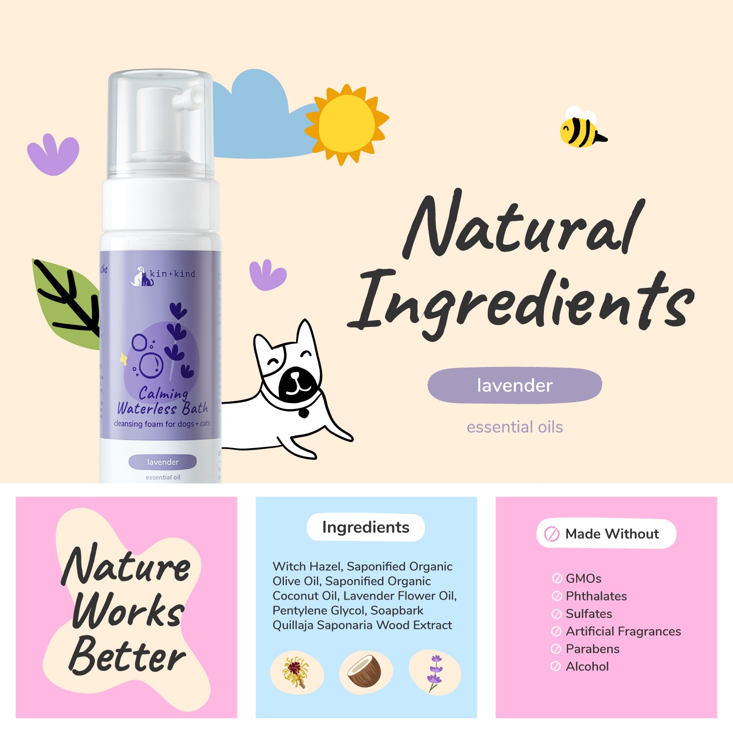 Calming Lavender Waterless Bath for Dogs &amp; Cats