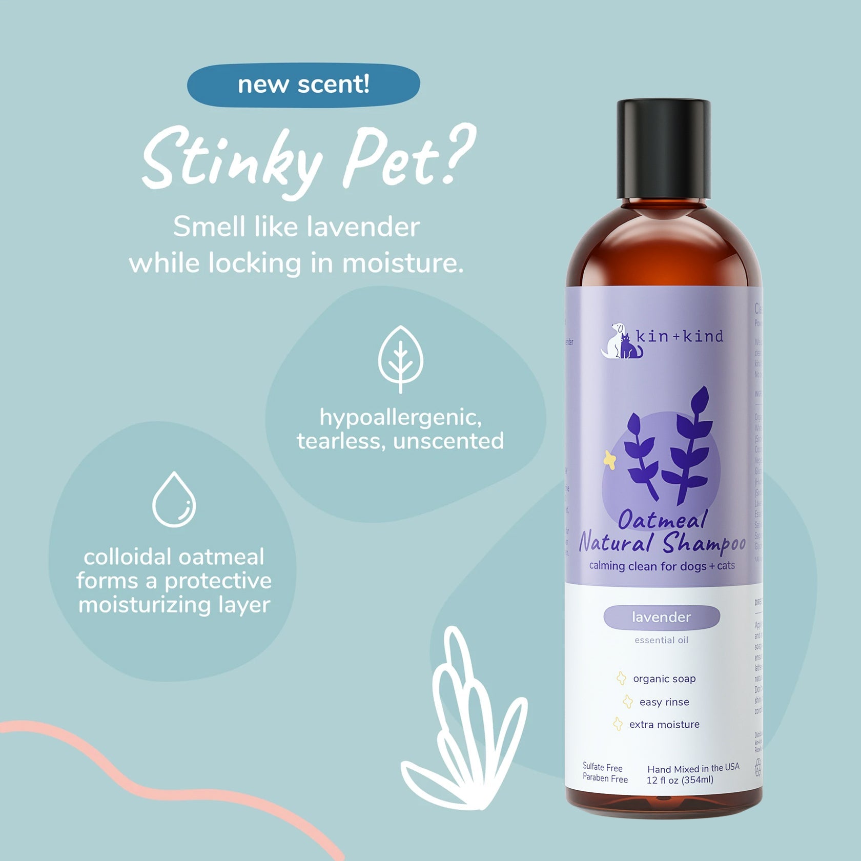 Oatmeal Shampoo for Dogs &amp; Cats (Lavender)