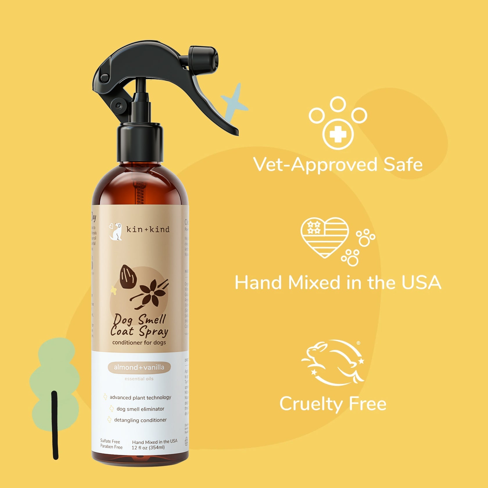 Almond+Vanilla Coat Spray for Dog Smells