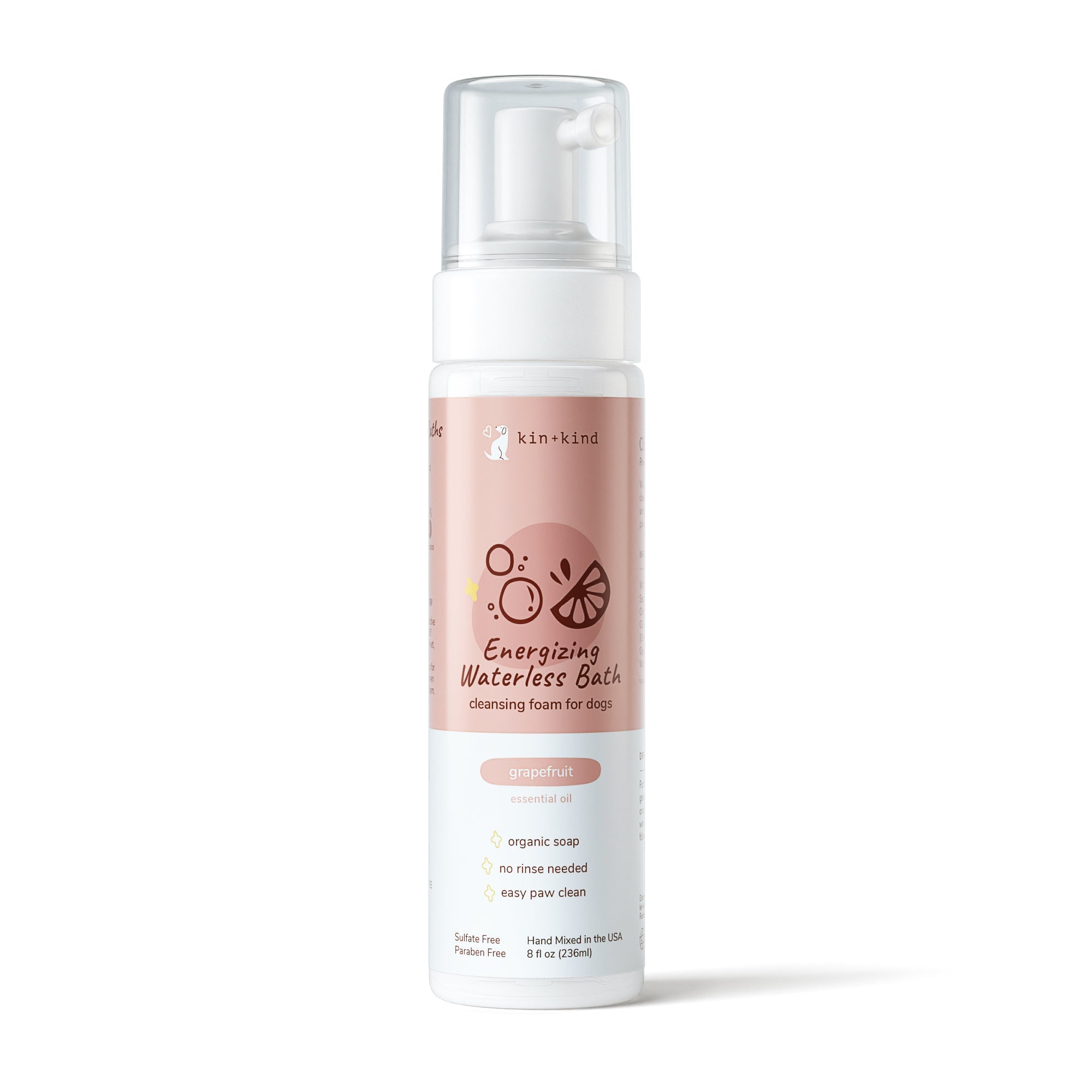 kin+kind Energizing Grapefruit Natural Waterless Bath for Dogs kin+kind Energizing Grapefruit Natural Waterless Bath for Dogs